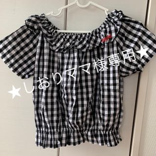 アナップキッズ(ANAP Kids)のチェック柄カットソー(Tシャツ/カットソー)