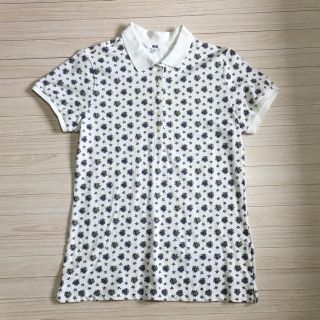 ユニクロ(UNIQLO)のused☸︎ ユニクロ花柄ポロシャツ(ポロシャツ)