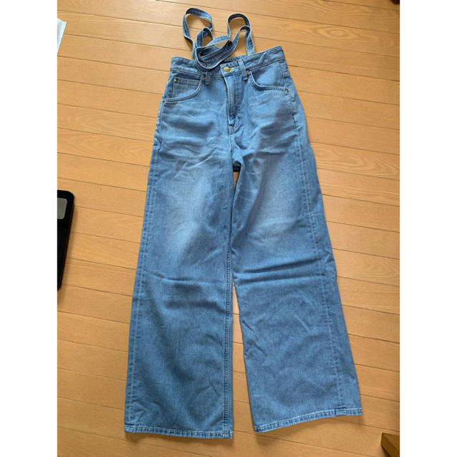 rienda(リエンダ)のLee×rienda DENIM J／W WIDE PT レディースのパンツ(サロペット/オーバーオール)の商品写真