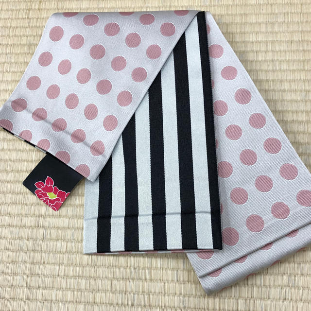 【和風館】ゆかた帯  ピンクドット レディースの水着/浴衣(浴衣帯)の商品写真