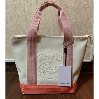 ラコステ(LACOSTE)のラコステ ピケキャンバストートバッグ ピンク(トートバッグ)