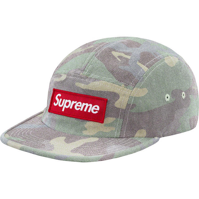 Supreme Washed Out Camo Camp boxロゴ キャップ