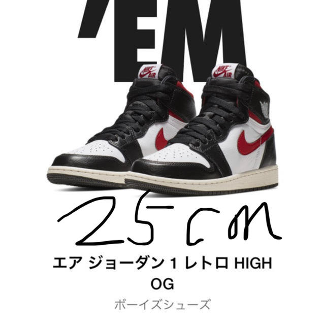 25cm エアジョーダン1 ジュニア gs aj1