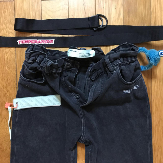 OFF-WHITE BLACK CROPPED 5 POCKETS JEANS