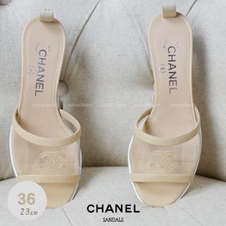 シャネル(CHANEL)のCHANEL シャネル サンダル ベージュ 36 23cm 新品(サンダル)