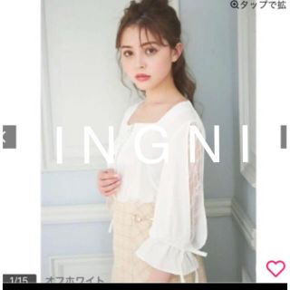 イング(INGNI)の最新★I N G N Iイング★スクエアネック袖割れトロミ ブラウス(シャツ/ブラウス(長袖/七分))