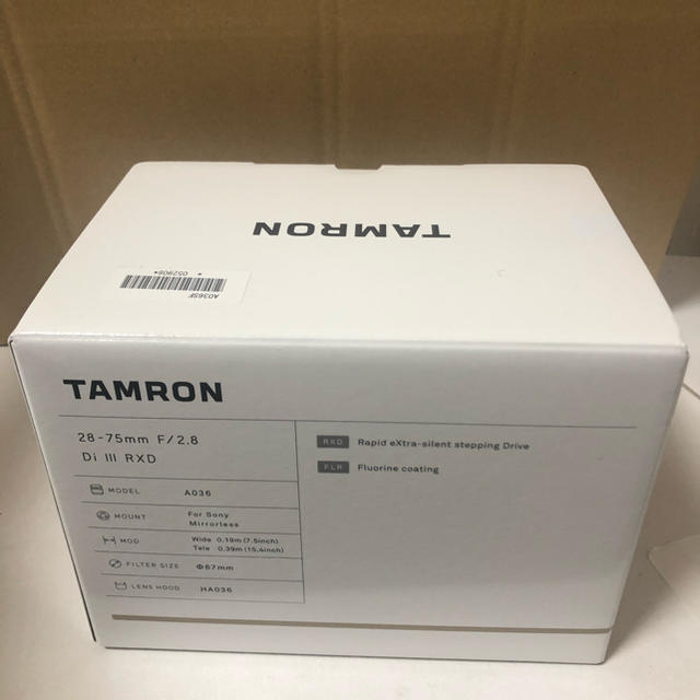 TAMRON28-75mm F/2.8 Di III RXDModel A036