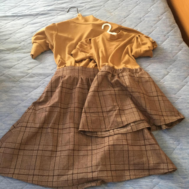 親子 リンクコーデ ワンピース キッズ/ベビー/マタニティのキッズ服女の子用(90cm~)(ワンピース)の商品写真