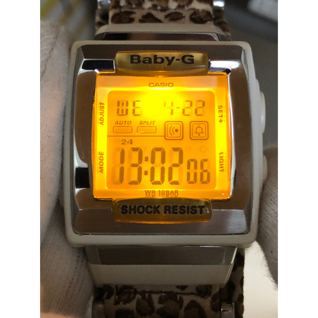 Baby-G(ベビージー)のbaby-G-SHOCK/BG-194/レオパード/スクエア/ヒョウ柄/シルバー レディースのファッション小物(腕時計)の商品写真