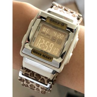 ベビージー(Baby-G)のbaby-G-SHOCK/BG-194/レオパード/スクエア/ヒョウ柄/シルバー(腕時計)