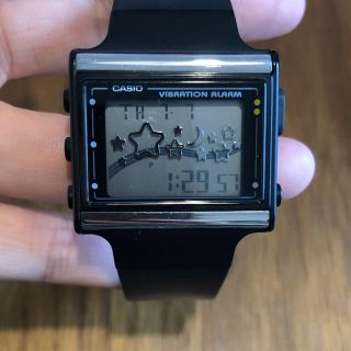 カシオ(CASIO)のCASIO＊ポップトーンブラックウォッチ(腕時計)