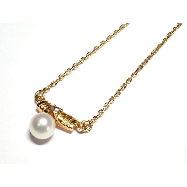 40. K18 ジュエリーマキ ネックレス パール 4.6mm D入 40.0c