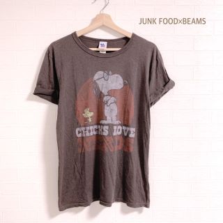 ジャンクフード(JUNK FOOD)の【JUNK FOOD×BEAMS】アメリカ製 スヌーピーTシャツ Mサイズ(Tシャツ/カットソー(半袖/袖なし))