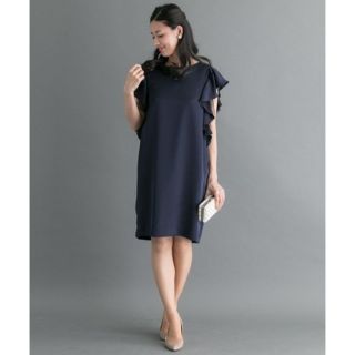 アーバンリサーチロッソ(URBAN RESEARCH ROSSO)の美品　アーバンリサーチロッソ　結婚式　ドレス　パーティー　ワンピース　紺(ミディアムドレス)