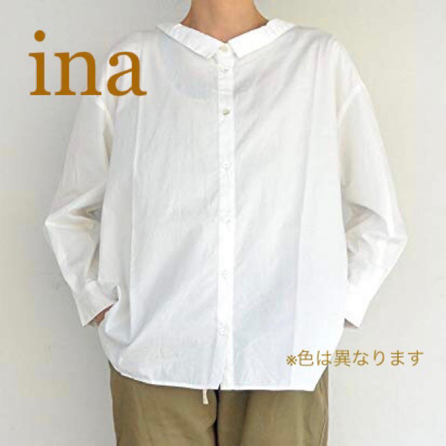 【ina】後スクエアネックブラウス レディースのトップス(シャツ/ブラウス(長袖/七分))の商品写真
