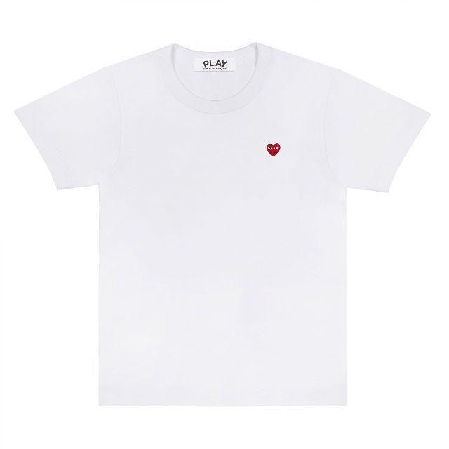 COMME des GARCONS(コムデギャルソン)のPLAYコムデギャルソン メンズ スモール赤ハートT  WHITE/XL メンズのトップス(Tシャツ/カットソー(半袖/袖なし))の商品写真