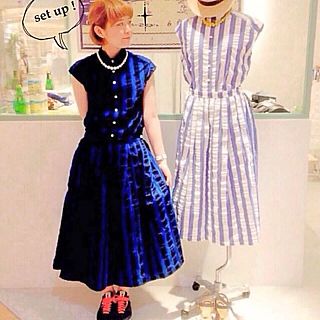 ドットアンドストライプスチャイルドウーマン(Dot&Stripes CHILDWOMAN)のchild woman ストライプ セットアップ(セット/コーデ)