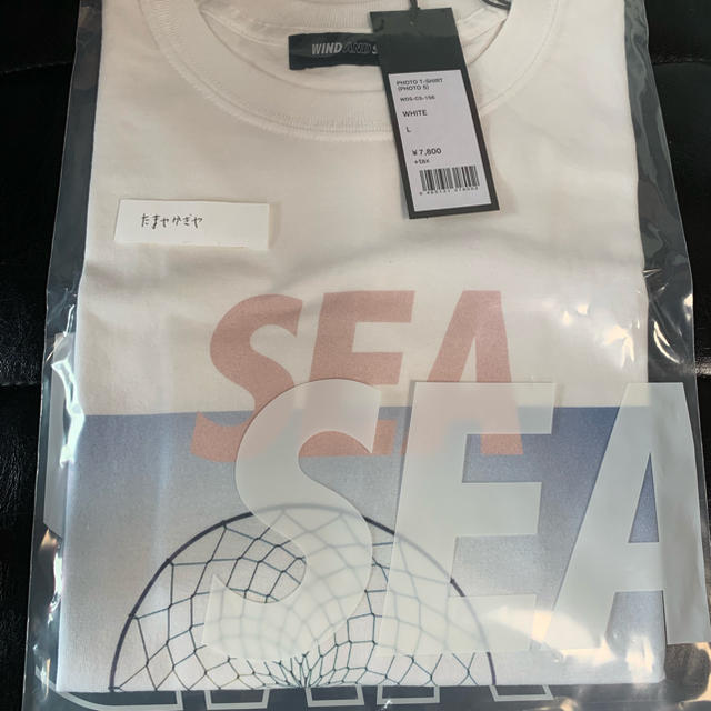 wind and sea フォト Tシャツ ホワイト Ｌサイズ