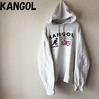 カンゴール(KANGOL)の【人気】KANGOL/カンゴール ビッグロゴパーカー ライトグレー サイズM(パーカー)