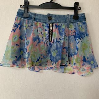 ギルフィー(GILFY)のGILFY 花柄シフォンミニスカート(ミニスカート)