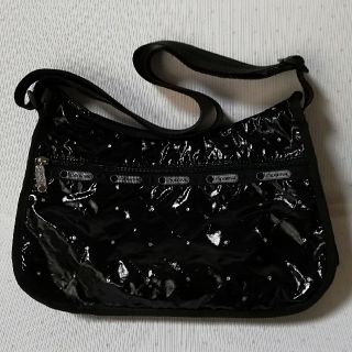 レスポートサック(LeSportsac)のレスポートサック　ホーボー　ブラックパテント×スワロフスキー(ショルダーバッグ)