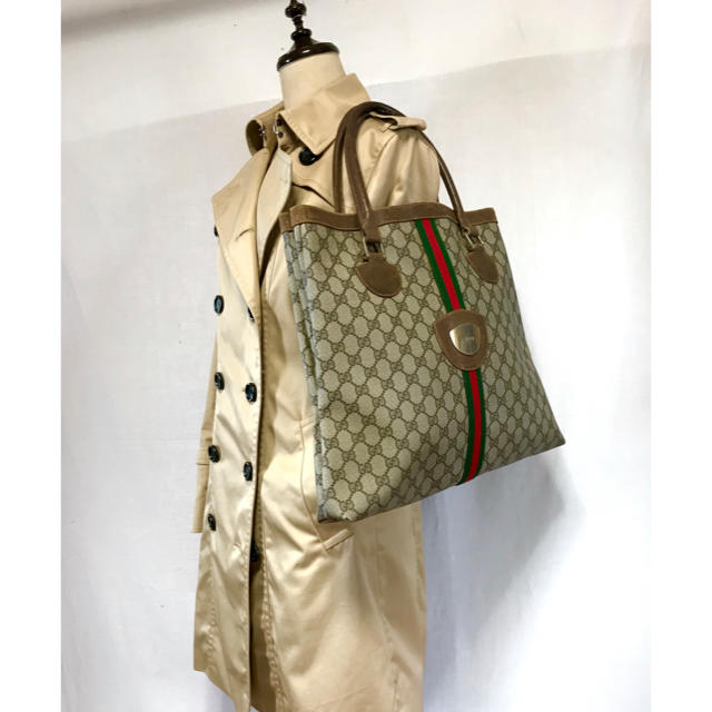 時計 激安 中古自転車 | Gucci - vintage old gucci シェリーライン トートバッグの通販 by AC's shop｜グッチならラクマ