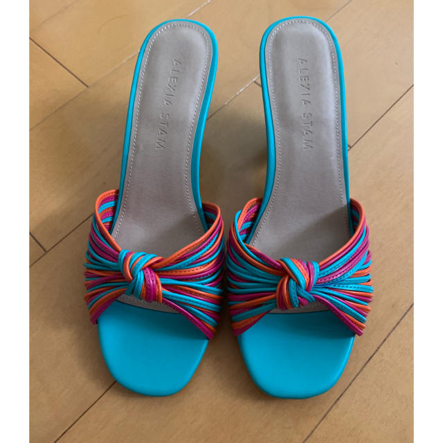 ALEXIA STAM(アリシアスタン)のMulti Color Mules Turquoise マルチカラーミュール  レディースの靴/シューズ(ミュール)の商品写真