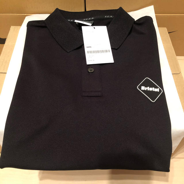 S 新品 FCRB 19SS BIG LOGO POLO BLACK