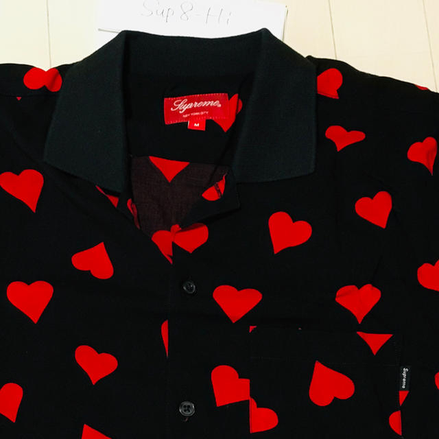 Supreme - Supreme Hearts Rayon Shirt Heart M Blackの通販 by Sup8-Hi's shop