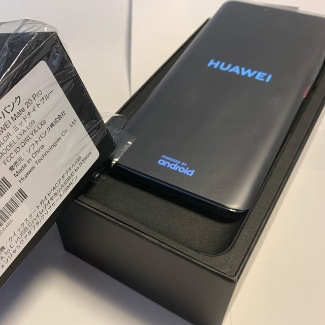 新品　HUAWEI　Mate20Pro　ミッドナイトブルー　SIM解除済み残ナシ