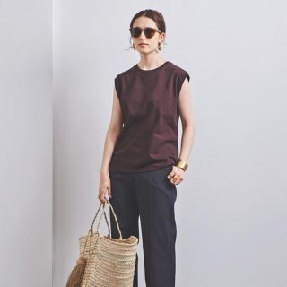 ユナイテッドアローズ(UNITED ARROWS)のUNITED ARROWS  コットン ノースリーブ カットソー†

(カットソー(半袖/袖なし))