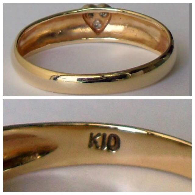 K10YGダイヤモンド0.03ctリング レディースのアクセサリー(リング(指輪))の商品写真