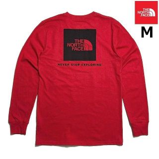 ザノースフェイス(THE NORTH FACE)の売切!ノースフェイス ボックスロゴ 長袖Tシャツ(M)赤 180902(Tシャツ/カットソー(七分/長袖))