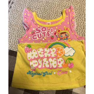 メゾピアノ(mezzo piano)のメゾピアノ 90㎝ タンクトップ イエロー(Tシャツ/カットソー)