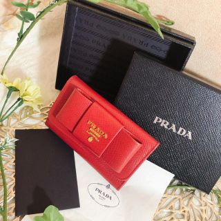 プラダ(PRADA)のPRADA（プラダ）サフィアーノリボンキーケース(キーケース)