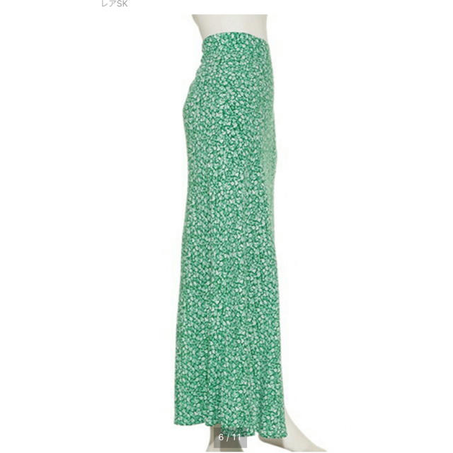 FRAY I.D(フレイアイディー)のFRAY ID バイヤスナローフレアスカート グリーン サイズ0 レディースのスカート(ロングスカート)の商品写真