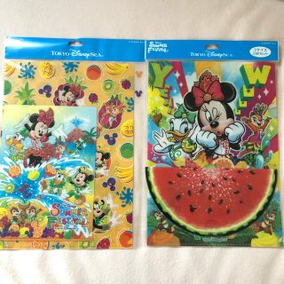 ディズニー(Disney)のディズニー 夏祭り クリアファイル 2枚セット(ファイル/バインダー)