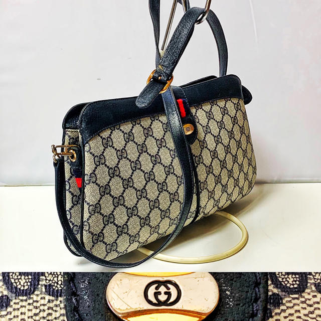 Gucci - 1217.中美 アクセコ オールドGUCCI シェリーライン 2 Way バッグの通販 by ZipLine's shop｜グッチならラクマ