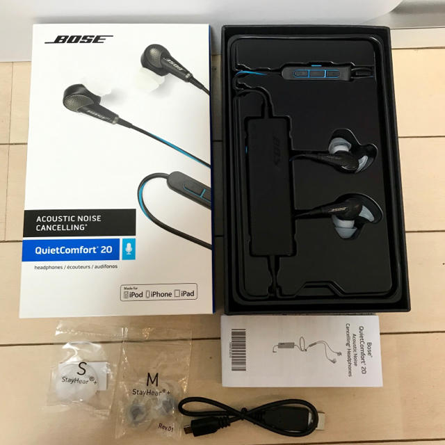 美品 Bose QC20ノイズキャンセリングイヤホン