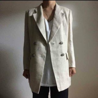 クリスチャンディオール(Christian Dior)の【美品】Christian Dior check long tailored(テーラードジャケット)