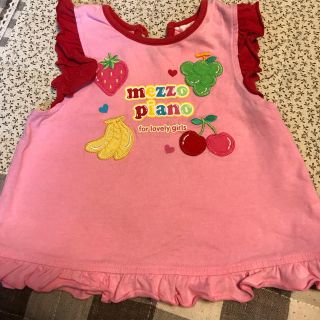 メゾピアノ(mezzo piano)のメゾピアノ 90㎝ タンクトップ ピンク(Tシャツ/カットソー)