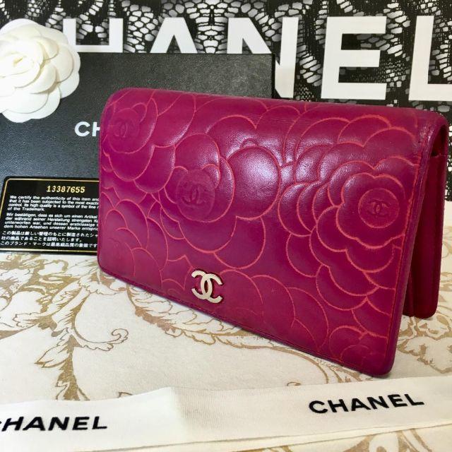 CHANEL - 早い者勝ち!!美品☆正規品☆ 希少品 シャネル カメリア 長財布 バイオレットの通販 by mydm's shop｜シャネルならラクマ