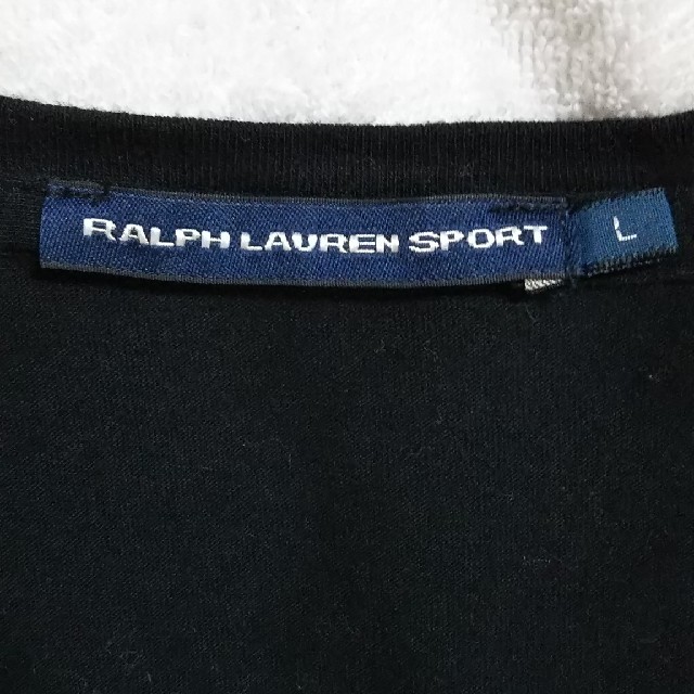 Ralph Lauren(ラルフローレン)の☆緊急お値下げ！ラルフローレン Ｖ首Ｔシャツ Black★Ｌサイズ レディースのトップス(Tシャツ(半袖/袖なし))の商品写真