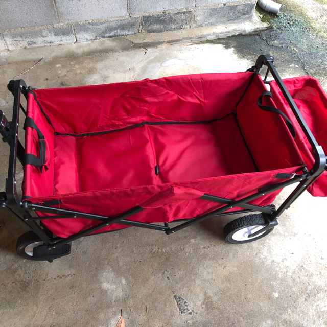 赤キャリーワゴン キャリーカート 子供 折りたたみ おしゃれ耐荷重100kg