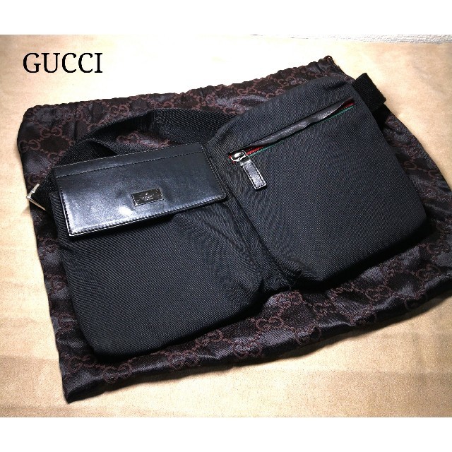 エドハーディー 激安 バッグ激安 - Gucci - グッチ ウエストポーチ シェリー ナイロンレザー  美品　【鑑定済み】の通販 by ちょこぱん's shop｜グッチならラクマ