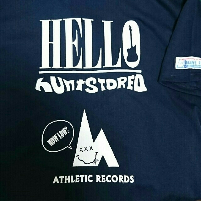 hunt stored＊ACTIVE『HELLO』T-ネイビー&ブラック