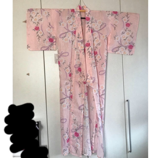 薄ピンク 花柄 浴衣 レディースの水着/浴衣(浴衣)の商品写真