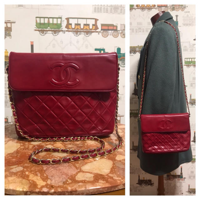 CHANEL - VINTAGE CHANELラムスキン マトラッセ チェーンショルダーバッグの通販 by キネシオテープ's shop｜シャネルならラクマ