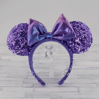 ディズニー(Disney)の香港ディズニー限定☆スパンコール　ミニー　カチューシャ(カチューシャ)