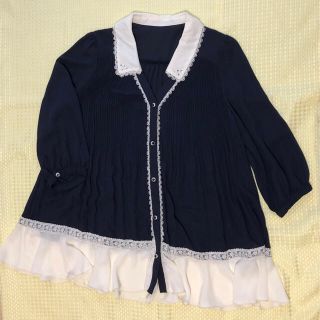 アクシーズファム(axes femme)のUSED アクシーズファム チュニック 紺(チュニック)